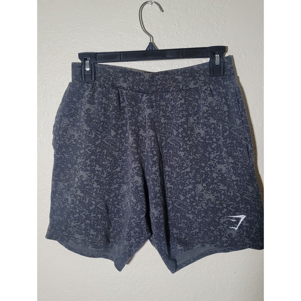 Gymshark | Men's Charcoal Print Essential 7" Shorts Athletic Activewear Gym S